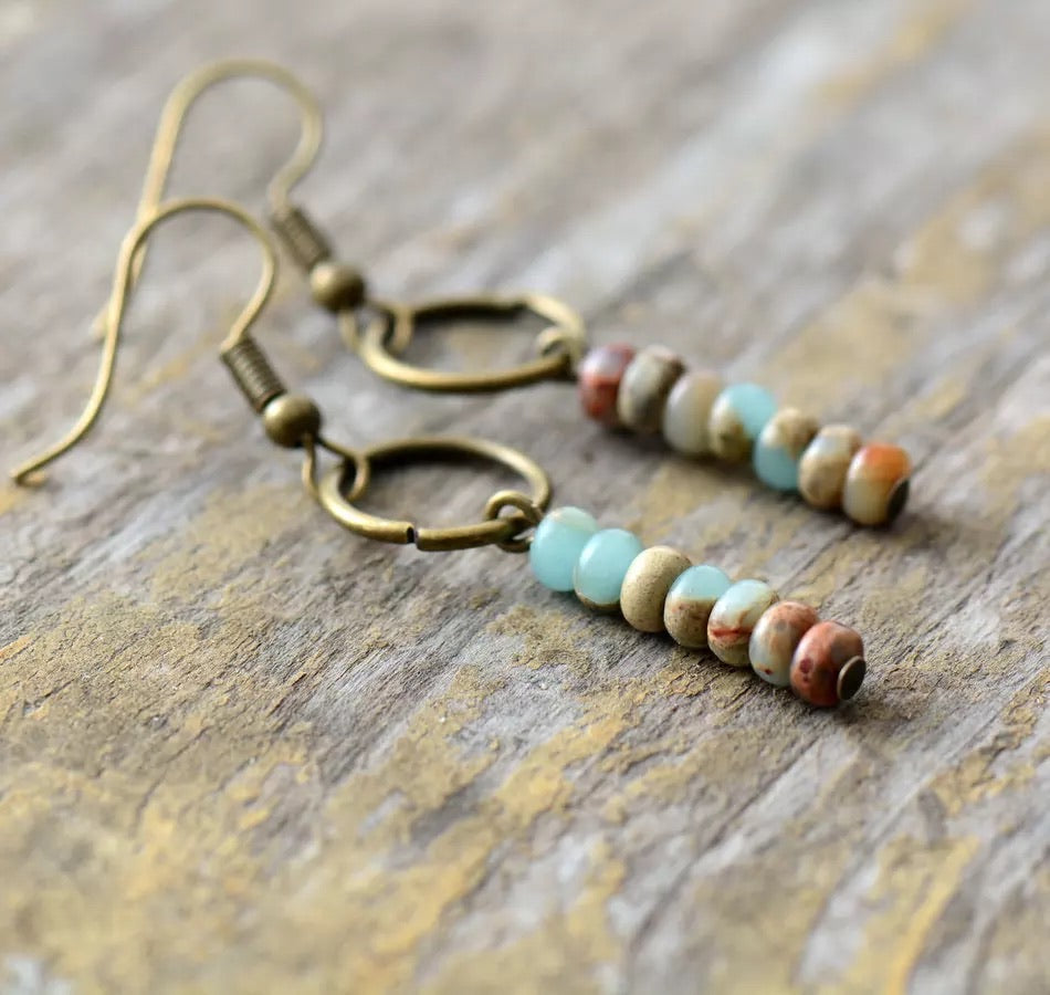 Natural deals stone earrings