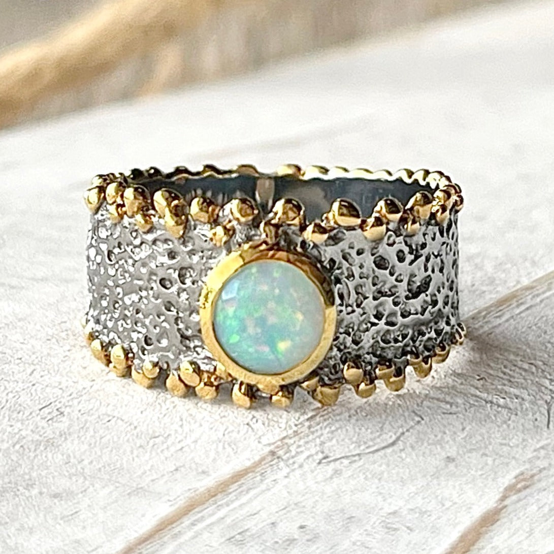 Thin on sale opal ring